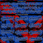 Custom Stitched Black Red Thunder Blue-White 3D Pattern Design Abstract Splatter Sports Pullover Sweatshirt Hoodie