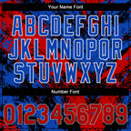 Custom Stitched Black Red Thunder Blue-White 3D Pattern Design Abstract Splatter Sports Pullover Sweatshirt Hoodie