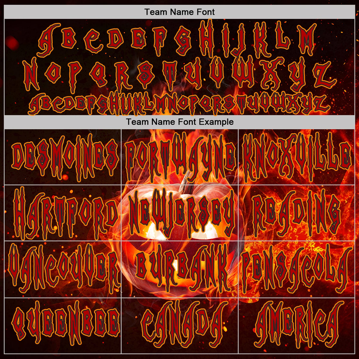 Custom Black Red-Bay Orange Halloween Flaming Pumpkins Pullover Sweatshirt Hoodie