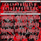 Custom Black Fire Red-White Spooky Halloween Skeleton Splatter Pullover Sweatshirt Hoodie