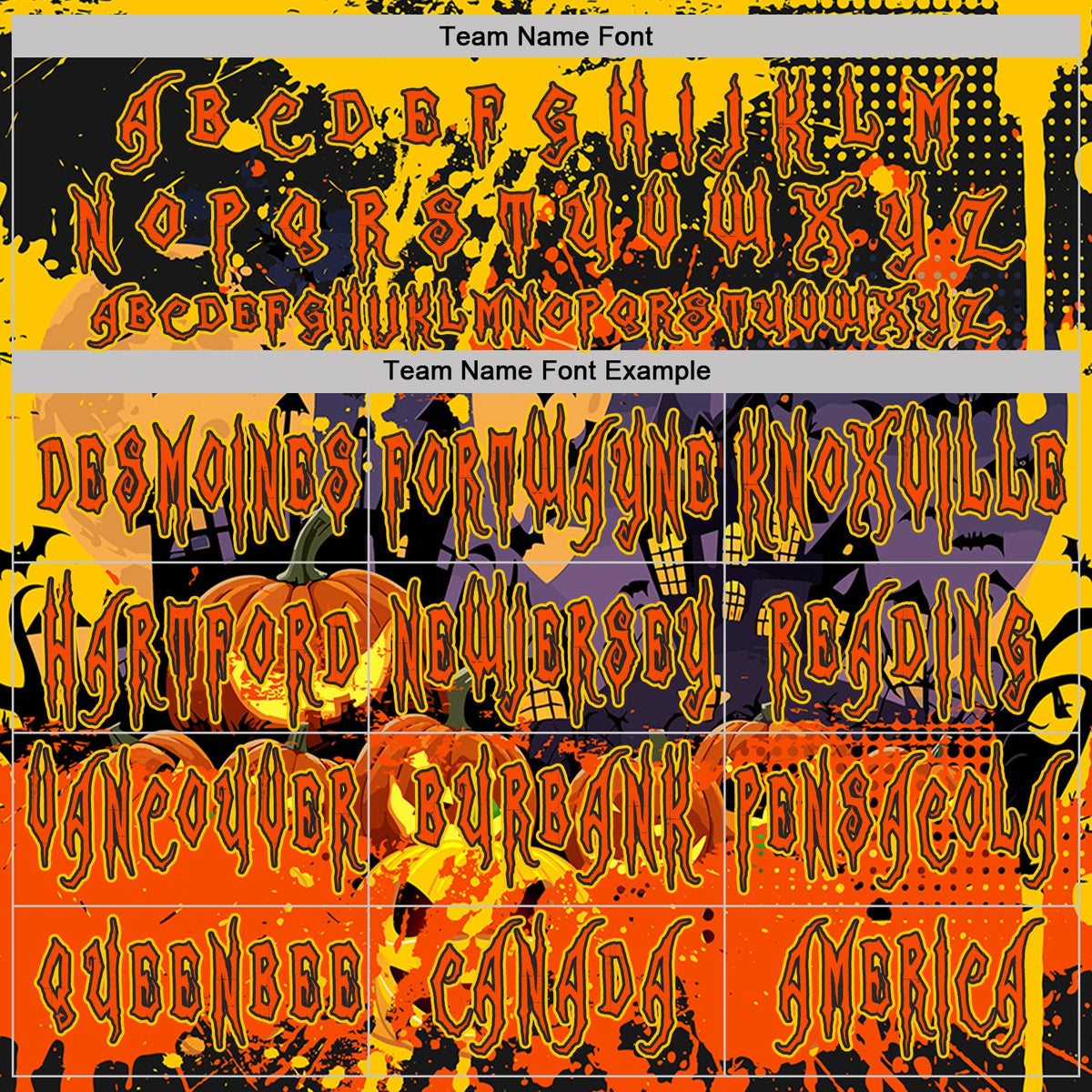 Custom Black Orange-Yellow Spooky Halloween Pumpkins Splatter Pullover Sweatshirt Hoodie