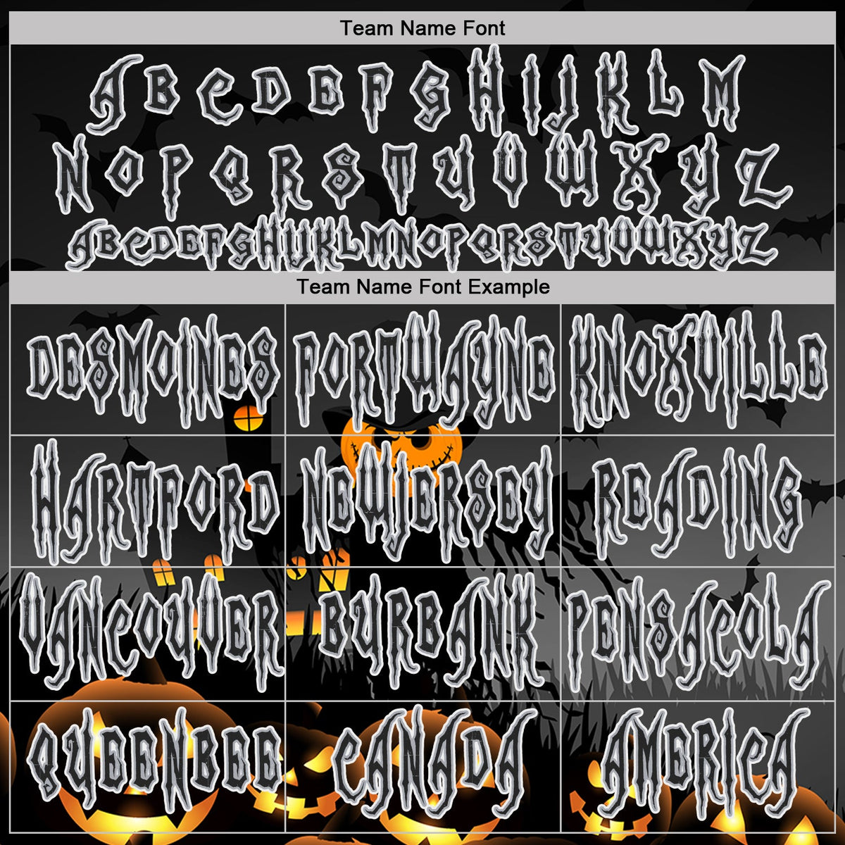 Custom Black Gray-White Spooky Halloween Pumpkins Pullover Sweatshirt Hoodie