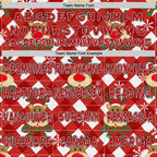 Custom Red White-Black Christmas Reindeer Plaid Snowflakes Pullover Sweatshirt Hoodie