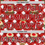 Custom Red White-Black Christmas Reindeer Plaid Snowflakes Pullover Sweatshirt Hoodie