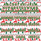 Custom White Grass Green-Fire Red Christmas Tree Fair Isle Reindeer Pullover Sweatshirt Hoodie