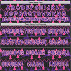 Custom Black Purple Pink-White Christmas Tree Fair Isle Reindeer Pullover Sweatshirt Hoodie