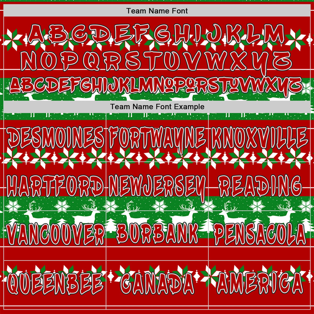 Custom Red Grass Green White-Black Christmas Tree Fair Isle Reindeer Pullover Sweatshirt Hoodie