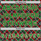 Custom Black Grass Green Red-White Christmas Plaid Checkered Pattern Pullover Sweatshirt Hoodie