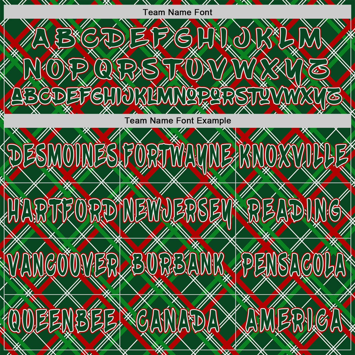 Custom Green Red-White Christmas Plaid Checkered Pattern Pullover Sweatshirt Hoodie