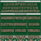 Custom Green White Red-Black Christmas Tree Fair Isle Reindeer Pullover Sweatshirt Hoodie