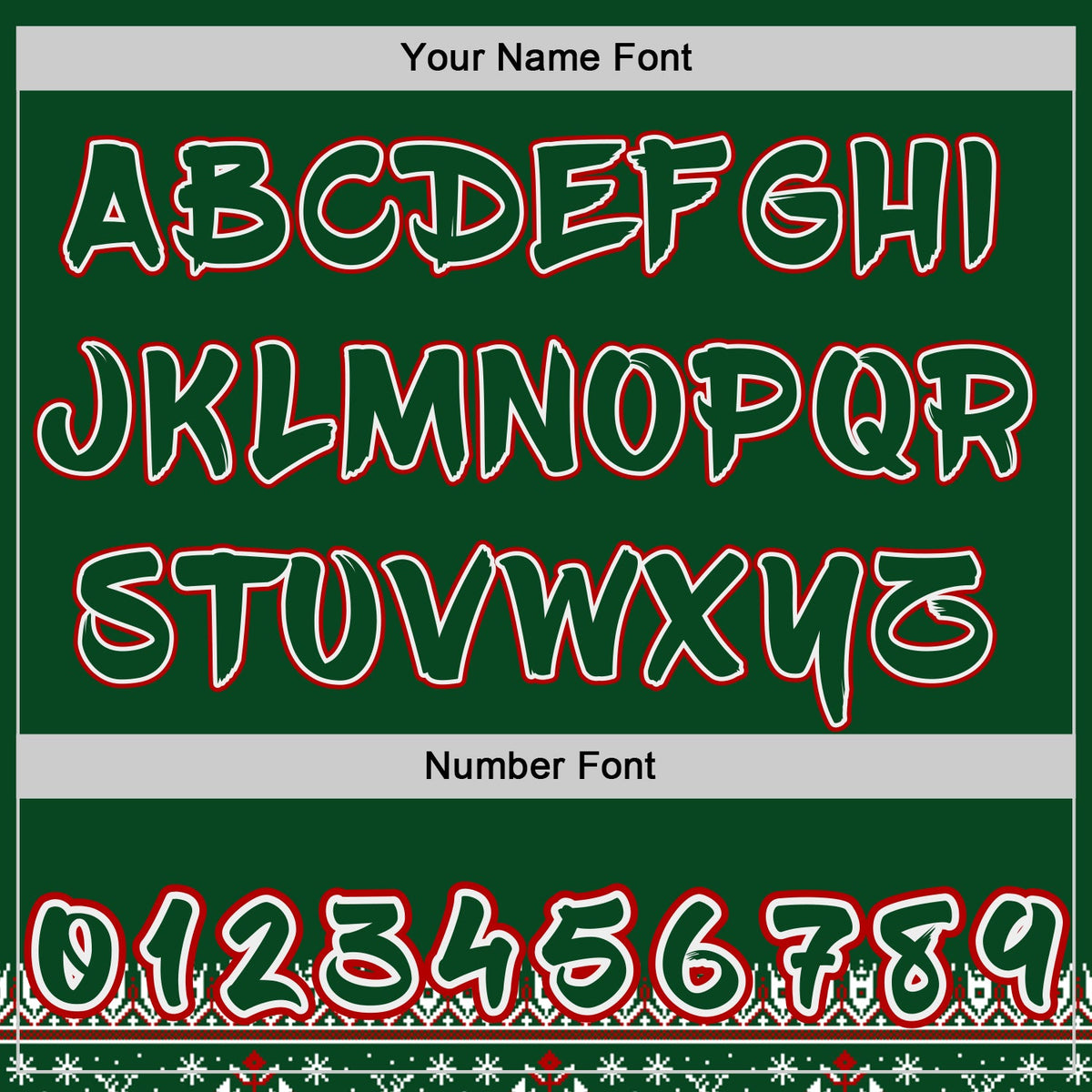 Custom Green White Red-Black Christmas Tree Fair Isle Reindeer Pullover Sweatshirt Hoodie