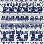 Custom White-Navy Ugly Christmas Sweater Pullover Sweatshirt Hoodie