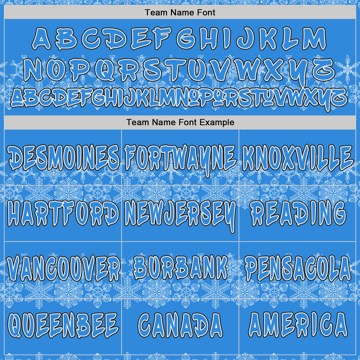 Custom Powder Blue White-Black Christmas Snowflakes Pullover Sweatshirt Hoodie