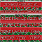 Custom Red Green Black-White Christmas Plaid Checkered Pattern Pullover Sweatshirt Hoodie