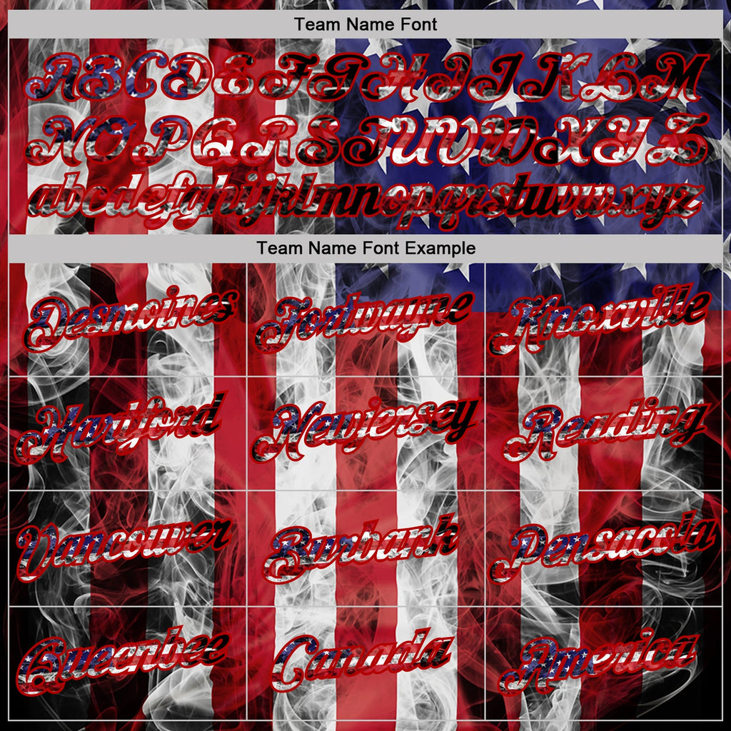 Custom Stitched White Red Black USA Flag-Royal Patriotic Pullover Sweatshirt Hoodie