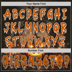 Custom Black Texas Orange-White Spooky Halloween Pumpkin Patch Pullover Sweatshirt Hoodie