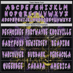 Custom Black Medium Purple-White Spooky Halloween Pumpkin Patch Pullover Sweatshirt Hoodie