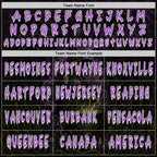 Custom Black Medium Purple-White Spooky Halloween Witch Cauldron Pullover Sweatshirt Hoodie