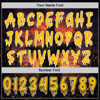 Custom Black Gold Orange-White Halloween Scary Scarecrow Pullover Sweatshirt Hoodie