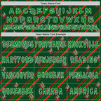 Custom  White Grass Green Red-Black Christmas Diagonal Stripe Holly Berries Pullover Sweatshirt Hoodie