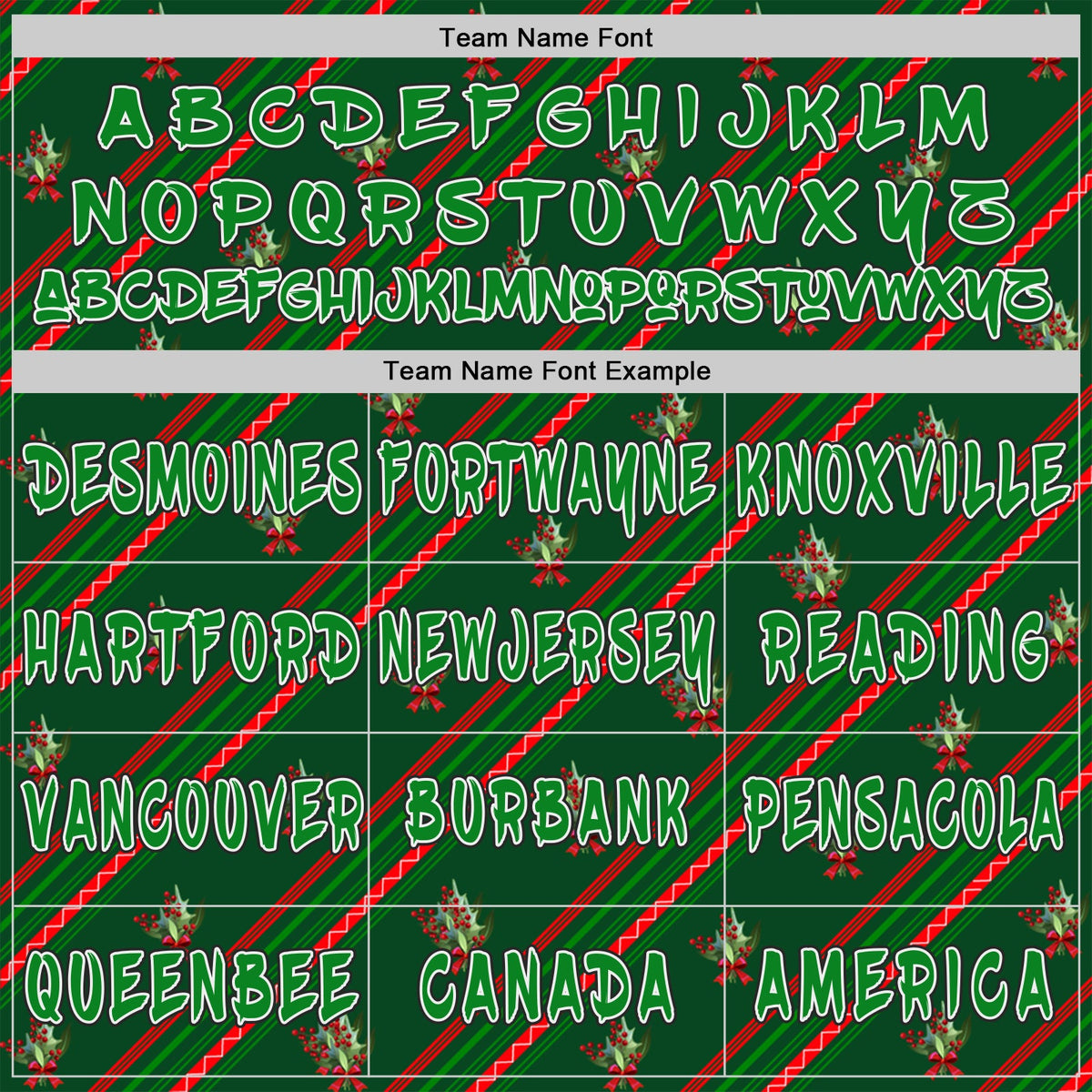 Custom  White Grass Green Red-Black Christmas Diagonal Stripe Holly Berries Pullover Sweatshirt Hoodie