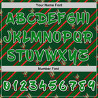 Custom  White Grass Green Red-Black Christmas Diagonal Stripe Holly Berries Pullover Sweatshirt Hoodie