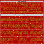 Custom  Red Gold-Black Christmas Tree Stars Pullover Sweatshirt Hoodie