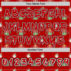 Custom  Red White-Black Christmas Snowman & Gift Pullover Sweatshirt Hoodie
