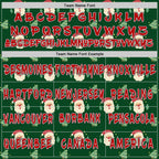 Custom  Green Red White-Black Christmas Santa Claus & Tree Pullover Sweatshirt Hoodie