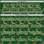 Custom  Green White-Old Gold Christmas Golden Reindeer & Snowflakes Pullover Sweatshirt Hoodie