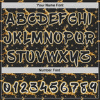 Custom  Black White-Old Gold Christmas Golden Reindeer & Snowflakes Pullover Sweatshirt Hoodie