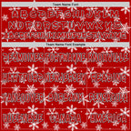Custom  Red White-Black Christmas Snowflakes Pullover Sweatshirt Hoodie