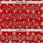Custom  Red White-Black Christmas Snowflakes Pullover Sweatshirt Hoodie