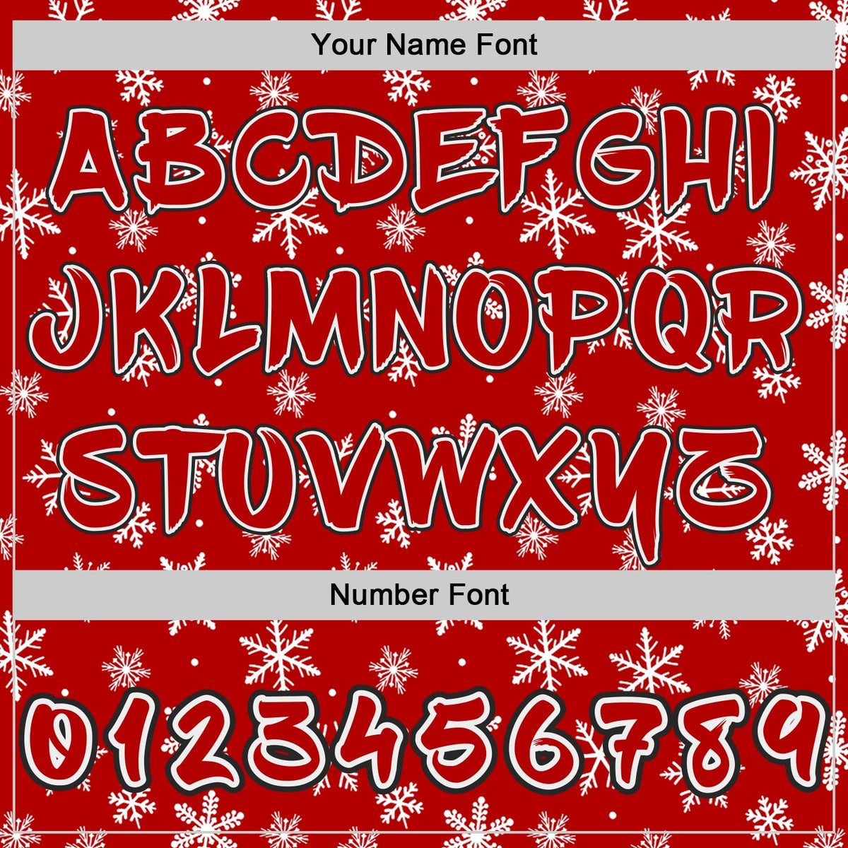 Custom  Red White-Black Christmas Snowflakes Pullover Sweatshirt Hoodie