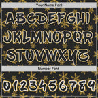 Custom  Black Old Gold-White Christmas Snowflakes Pullover Sweatshirt Hoodie