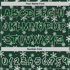 Custom  Green White-Black Christmas Snowflakes Pullover Sweatshirt Hoodie
