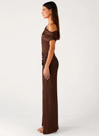 Harvest Moon Maxi Dress - Chocolate