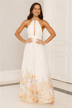 The Meadow’s Secret Halter Maxi Dress Yellow