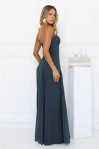 Mademoiselle Strapless Maxi Dress Teal