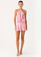 This Love Halter Mini Dress - Pink