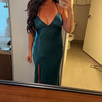 The Sophia Satin Maxi Dress Teal
