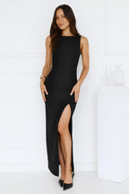 Starlit Grace Maxi Dress Black