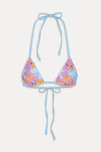 Nick Floral Triangle Bikini Top - Color Me