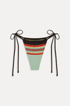 Tia Striped Skimpy Bikini Bottom - Desert Dusk