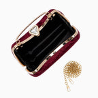 Vioraia (CS) Velvet Flask Clutch Bag