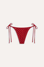 x JENNIE Mackenzie Satin Bikini Bottom - Spring Stripe