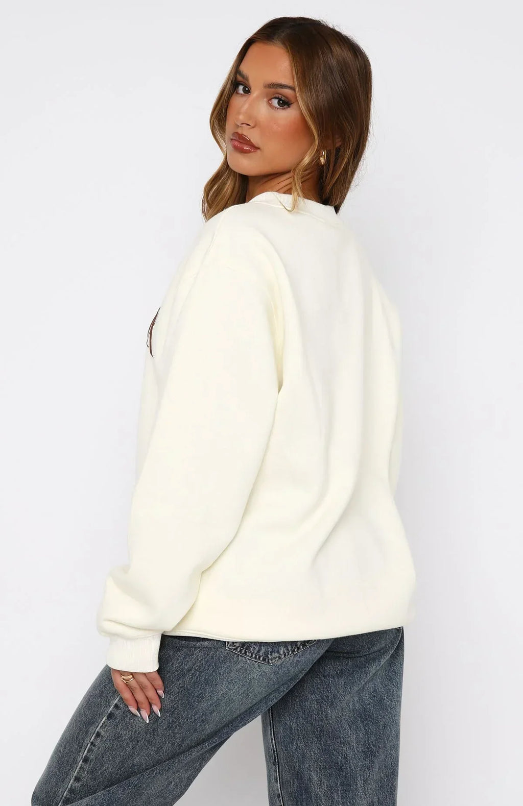 Espresso Love Oversized Sweater Off White