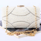 Vioraia Violeta Pearl Clutch Bag