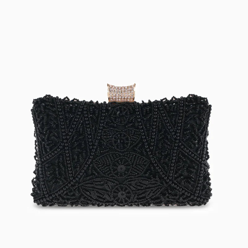 Vioraia Kaia Luxury Beaded Clutch Bag