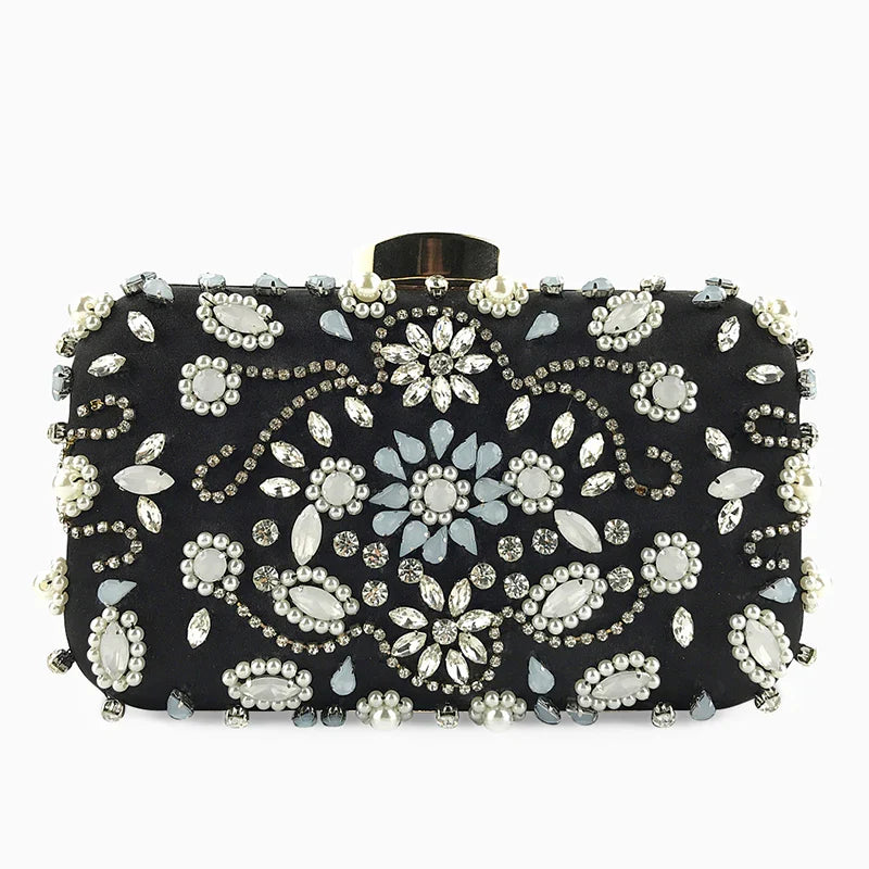 Vioraia Braelyn Bead Embroidered Clutch Bag